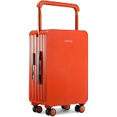 TUPLUS Balance 20 Inch Wide Handle Luggage Zipperless Suitcase Orange | Hardside Carry-on,ABS PC Material,Dual Flat Design,Silent Spinner Wheels,TSA Combination Lock,Travel And Daily Use