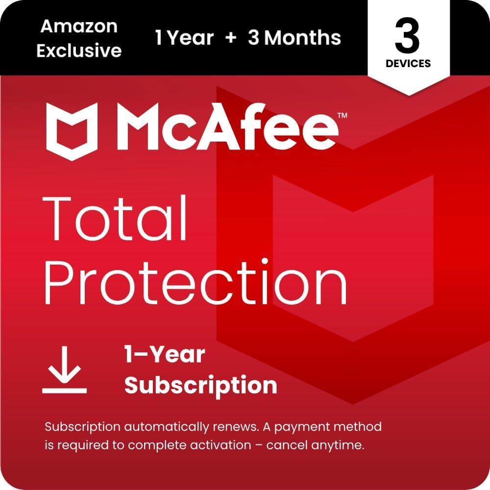 McAfee Total Protection: AI-Powered Security for 3 Devices
