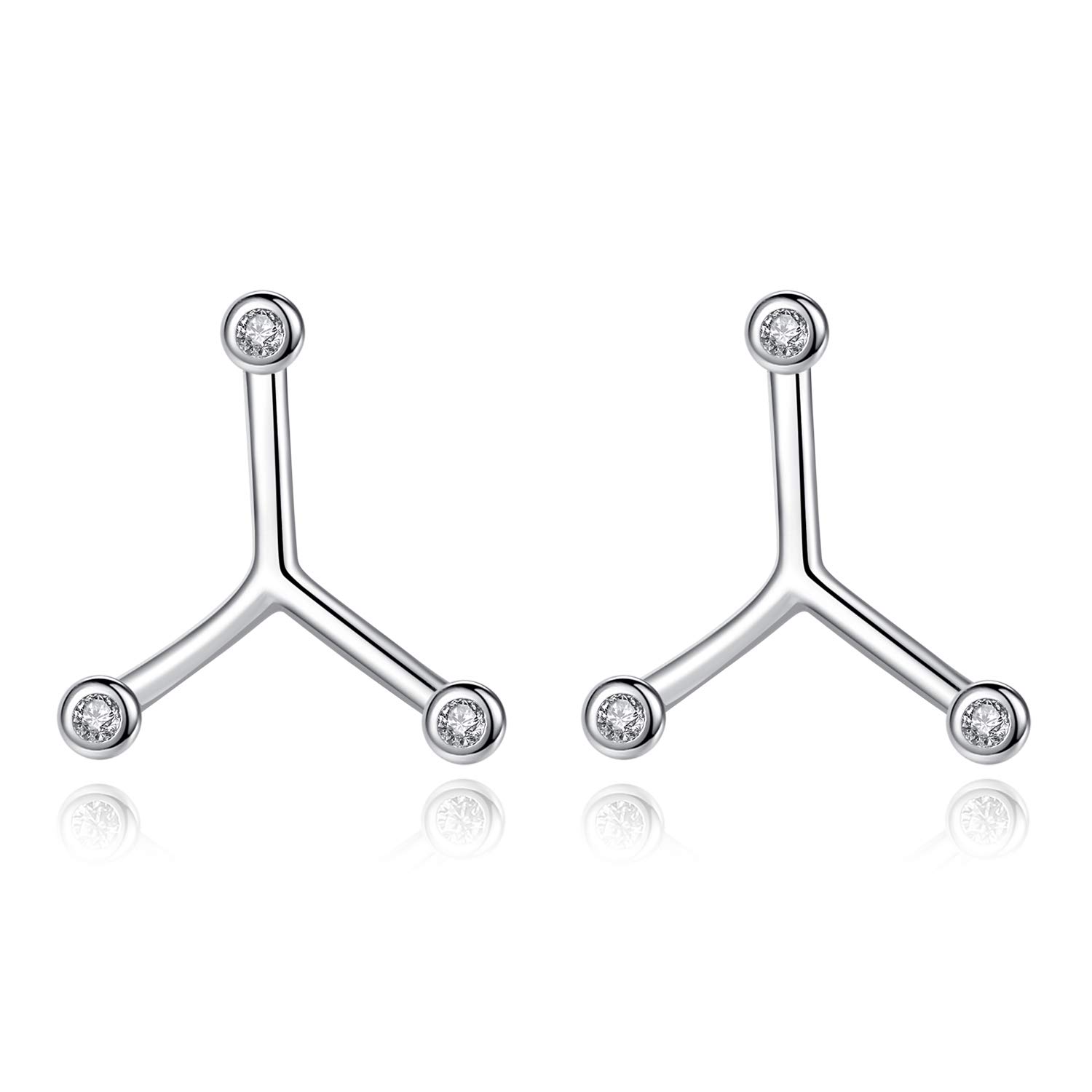 VIKI LYNN Women Girls 925 Sterling Silver CZ Cancer Zodiac Constellation Earrings