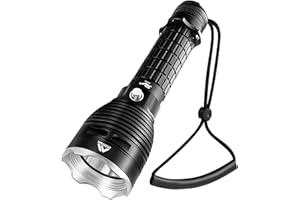 Minsk Dive Light, 2000 Lumen Diving Flashlight, IPX8 Waterproof Scuba Diving Light, 3 Modes Underwater Flashlight for Diving Snorkeling Deep Sea Cave with Charger