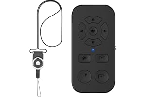Zttopo TikTok Scrolling Remote Control for iPhone and Android Smartphone, Bluetooth Page Turner for Kindle App, Camera Photo and Video Clicker for iPhone, and Samsung Neck Strap Include.