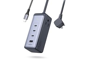 120W USB C Charging Station with 2AC Outlets, oraimo GaN Charger, PPS, Fast Charger, USB C Wall Charger for MacBook, iPhone, Ipad, Samsung (100W USB C Cable Included)