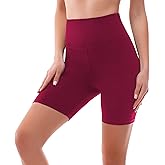 SINOPHANT High Waisted Women Biker Shorts - 6” Buttery Soft Elastic Tummy Control Shorts for Gym, Yoga, Workout