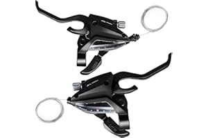 CHMEFLY Bike Shifter ST-EF500 3x7, Black Bike Brake Lever Set 21 Speed with Stainless Inner Shift Cables, not Include Shift C