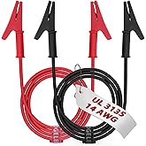 14 Gauge/40in. Alligator Clips Electrical with Wires 2Pcs UL3135, Heavy Duty Silicone Test Leads Set Jumper Wires Kit for Tes