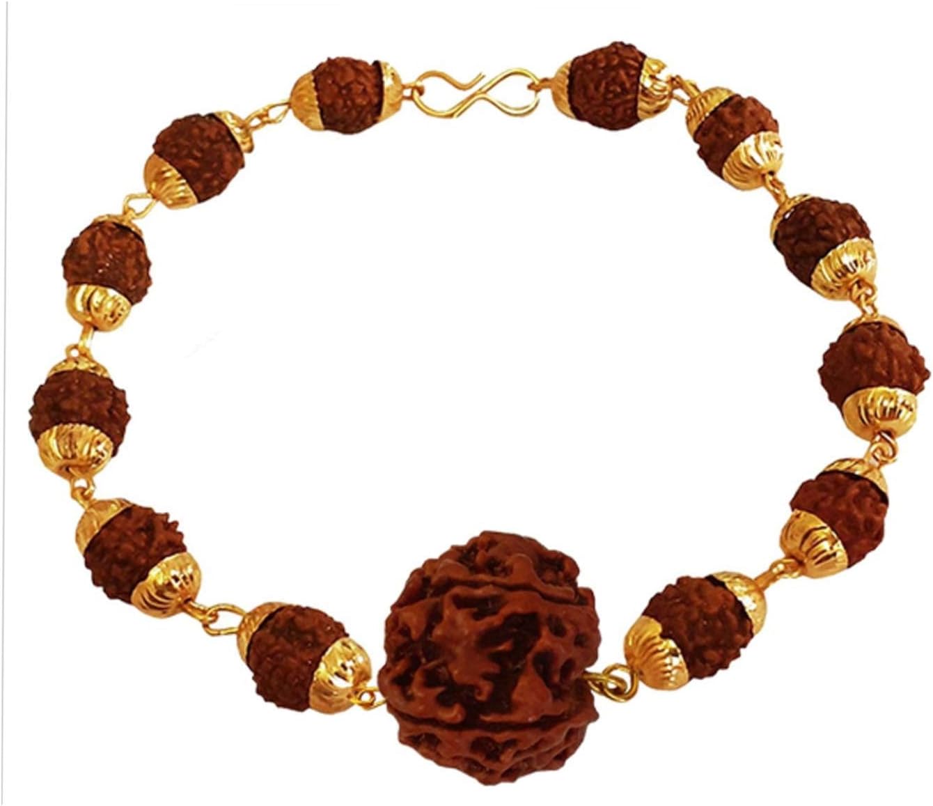 SHIV SHANKAR ACCESSORIES 5 Mukhi(Face) Rudraksh Rudraksha 18-20 mm Nepal Beads Bracelet Wrist Band ~Energized