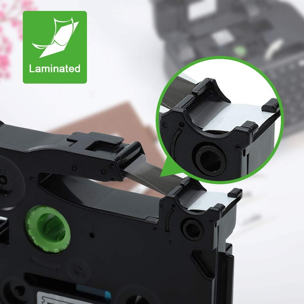 Labelife Compatible Label Tape Replacement for Brother P Touch Label Maker Tape, TZe-231 Tape 12mm 0.47 Inch Laminated White TZe231 TZ231 for PT-D200 PT-D210 PT-D400 Label Maker, 26.2 Feet, 4-Pack: Office Products