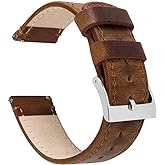 BARTON WATCH BANDS - Top Grain Leather Watch Bands Compatible with Apple Watch Models - 1, 2, 3, 4, 5, 6, 7, 8, 9, 10, SE, Ultra & Ultra 2