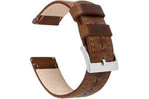 BARTON WATCH BANDS Barton Quick Release - Top Grain Leather Watch Band Strap - Choice of Width - 16mm, 18mm, 19mm, 20mm, 21mm 22mm, 23mm or 24mm