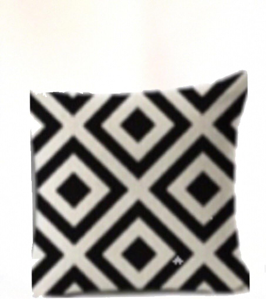 Amazon Co Jp クッションカバー モノトーン 白黒 白 黒 四角 北欧風 北欧 おしゃれ かっこいい かわいい 並行輸入品 ホーム キッチン