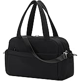 Small Gym Bag for Women - 12inch Mini Tote Bag with Wet Pocket Lightweight Carry On bags for Travel Sport - Black