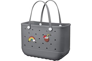 BAONAT Beach Bag Rubber Tote Bag - Waterproof Travel Bag for Women Washable Tote Bag Handbag for Sports Beach Market Pool