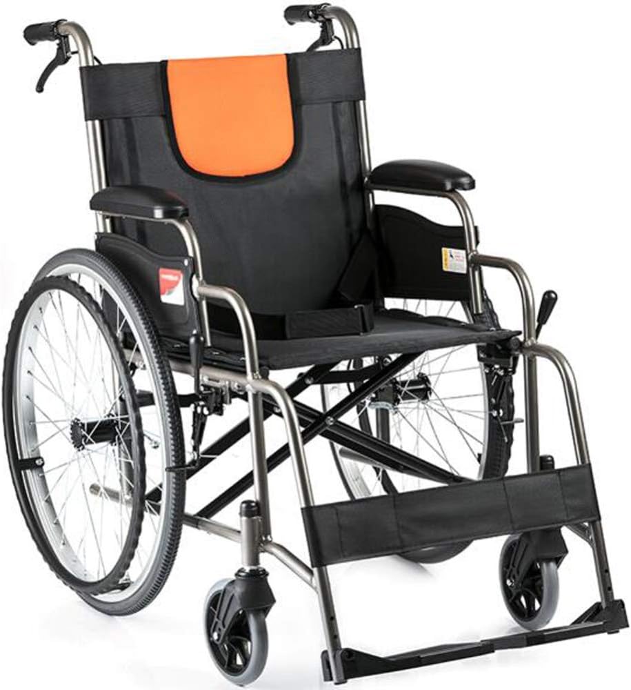 Self Propelled Wheelchair 44 cm Seat Folding Lightweight Mobility
