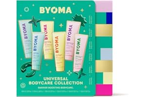 BYOMA Body Care Holiday Gift Set (6-Piece Kit) - Hydrating, Brightening & Sensitive Body Wash & Lotion - Travel Size, Supports Skin Barrier