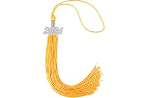 UIALECG Graduation Single Color Tassel with Silver Date Drop 2024