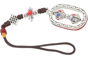 WRITWAA Buddhist Alloy Car Hanging Ornament Pendant Decor for Bag and Vehicle Intricate Auspicious Design