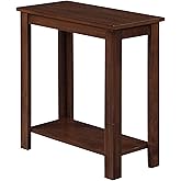 Convenience Concepts Designs2Go Baja Chairside End Table 23.75"- Modern Living Room Table with Storage Shelf, Transitional Be
