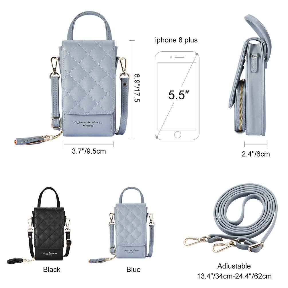 VBIGER - Bolso cruzados para mujer Azul azul