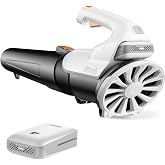 Litheli 20V Cordless Leaf Blower Lightweight Battery Powered Leaf Blower, 2.0 Ah Battery 2 Speed Axial Electric Blowers for Lawn Care, Patio, Snow, Dust, Blowing Leaves