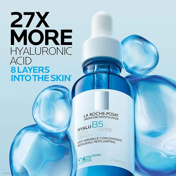 LA ROCHE-POSAY HYALU B5 SURACTIVATED HYALURONIC ACID SERUM FOR FACE, VITAMIN B5 + HYALURONIC ACID + GLYCERIN, HYDRATING SERUM VISIBLY PLUMPS SKIN, SENSITIVE SKIN SAFE, ANTI AGING, OIL-FREE