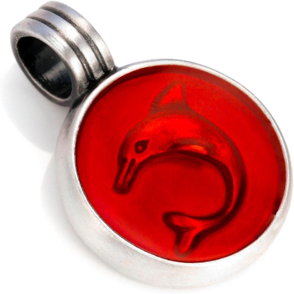 BICO AUSTRALIA JEWELRY (B20) DOLPHIN Pendant, Red Salvation and
