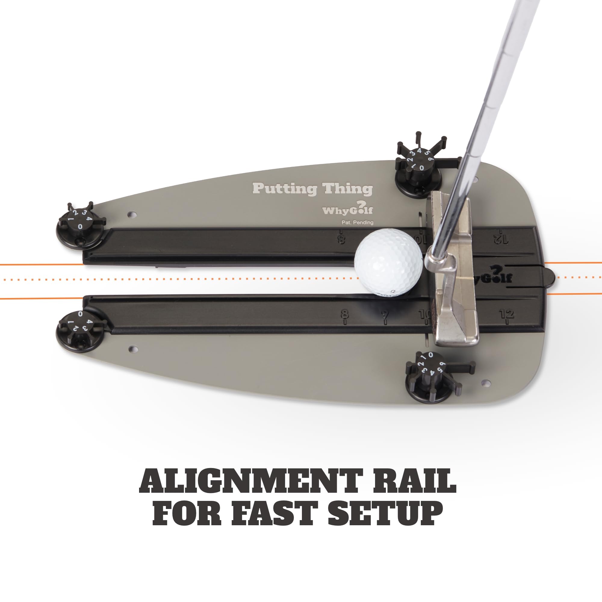 WHYGOLF Putting System & Putting Thing – Golf Training Aid for Stroke, Accuracy & Green Reading – Adjustable Putting Gates for Home & Green Practice – Putter Teaching Tool for Better Control