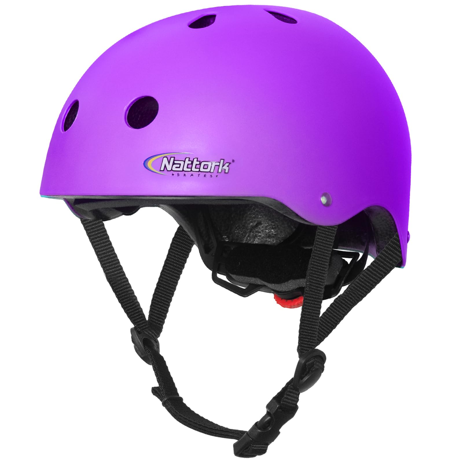 Nattork Skateboard Purple Helmet Protective Gear for Kids Multi-Sport Scooter Helmet with Removable Liner for Bike, Scooter, Inline Skate, Roller Skate, Suitable for Youth