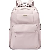 GOLF SUPAGS Laptop Backpack for Women Computer Bag Casual Daypack Fits 15.6 Inch Notebook Work Travel Backpacks (Pinkish Grey)