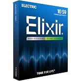 Elixir Electric Guitar Strings Nickel Plated Steel OPTIWEB, 7-String, 10-59 | Light/Heavy 10-59, Nickel Plated Steel with OPTIWEB Technology, Longest-Lasting Crisp Tone with Comfortable Feel