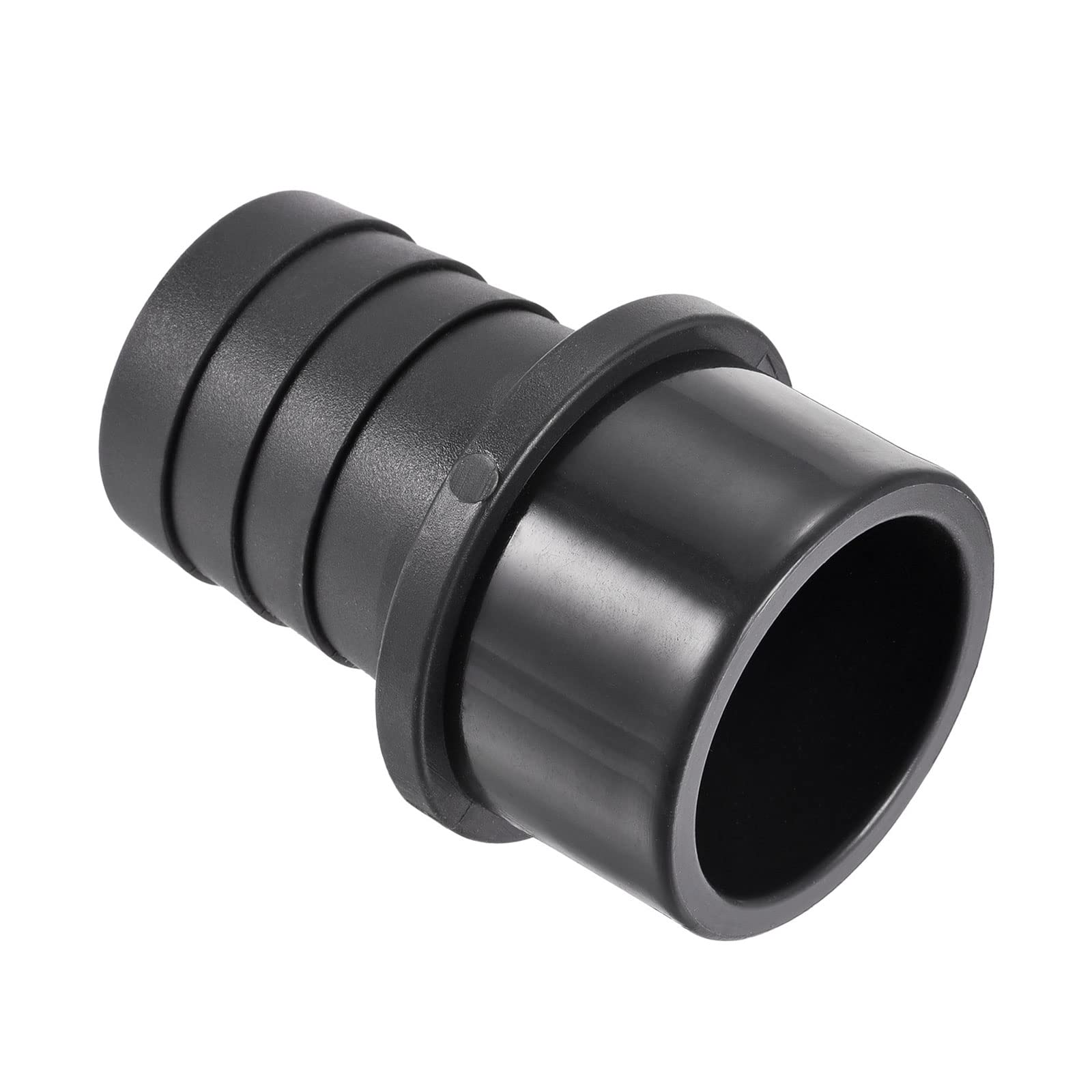 M METERXITY 1 Pack PVC Pipe Fitting - Water Tube Connector, 40mm Barb Straight Pipe Joint, Apply to Outdoor/Garden/Pool (OD 50mm, Black)