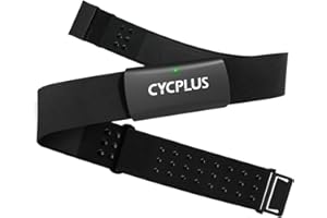 CYCPLUS Heart Rate Monitor Chest Strap H2Pro, Bluetooth ANT+ Heart Rate Monitor Chest Sensor with 500h Battery, IPX7 Waterproof and Dustproof, HRM Works with Strava/Cycplus Fit App