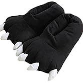 Unisex Funny Animal Costume Paw Claw Shoes, Soft Plush Home Slippers