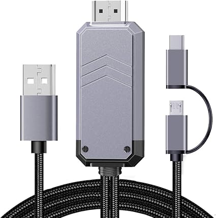 Amazon Com Maylowen 3 In 1 Usb Type C Micro Usb To Hdmi Cable Mhl To Hdmi Adapter 1080p Hd Hdtv Mirroring Charging Cable Digital Av Video Adapter For Android Smartphones To Tv Projector Monitor Home