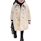 CM C&M WODRO Girls Dress Coat Kids Winter Warm Jacket Long Sleeve Button Trench Coat Pocket Long Peacoat Outerwear 2-7 Years