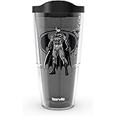 Tervis DC Comics - Batman - Dark Knight Made in USA Double Walled Insulated Tumbler Travel Cup Keeps Drinks Cold & Hot, 24oz, Classic