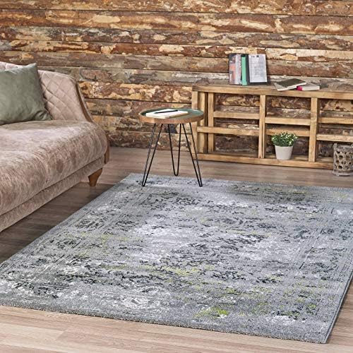 Rugmall Vintage Traditional Area Rugs Wellington Collection Grey Rugs For Living Room 160x230cm
