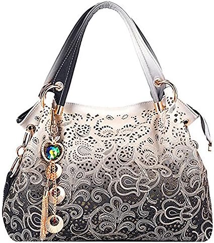 Womens Tote Pu Leather Shoulder Bag Casual Printing Handbag