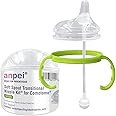 Sippy Cup Soft Spout Transitional Nipple Kit for Comotomo Baby Bottles, 5 oz and 8 oz