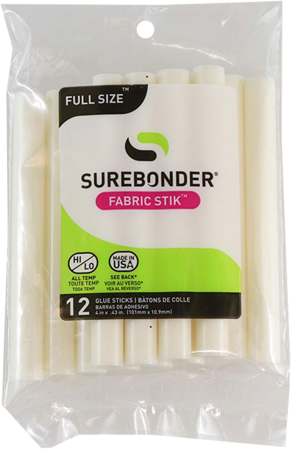 Surebonder FS12 AllTemp Fabric Glue Sticks, 4Inch Amazon.in Home