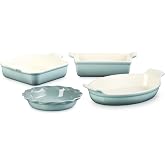 Le Creuset Stoneware 4 PC Heritage Bakeware Set, Sea Salt