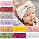Toptim Baby Bow Headbands Turban Knotted, Girl's Hairbands for Newborn,Toddler and Childrens (Knot 12Pack)