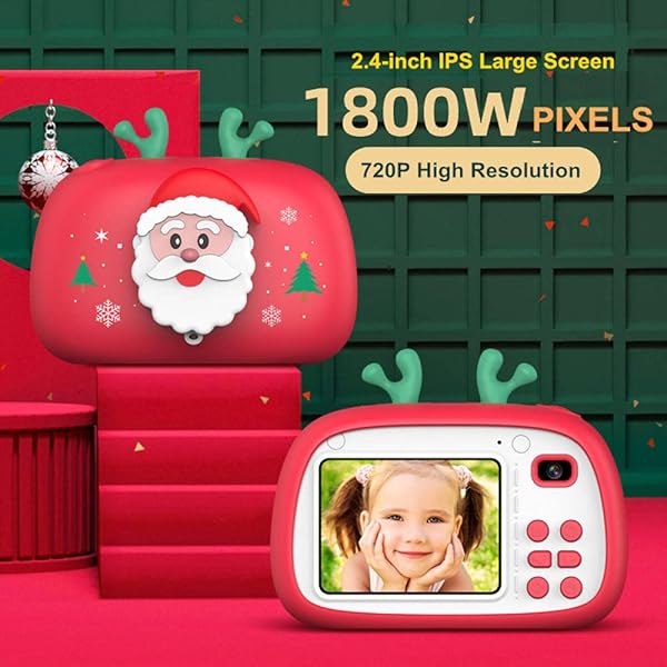 ChildrenS Camera Kids Camera Child Camera 1800W Pixels Front And Rear Dual Camera High Definition Digital Christmas Limited Edition Children Mini Cute Cartoon Camera Christmas Children With 32G Tf Ca