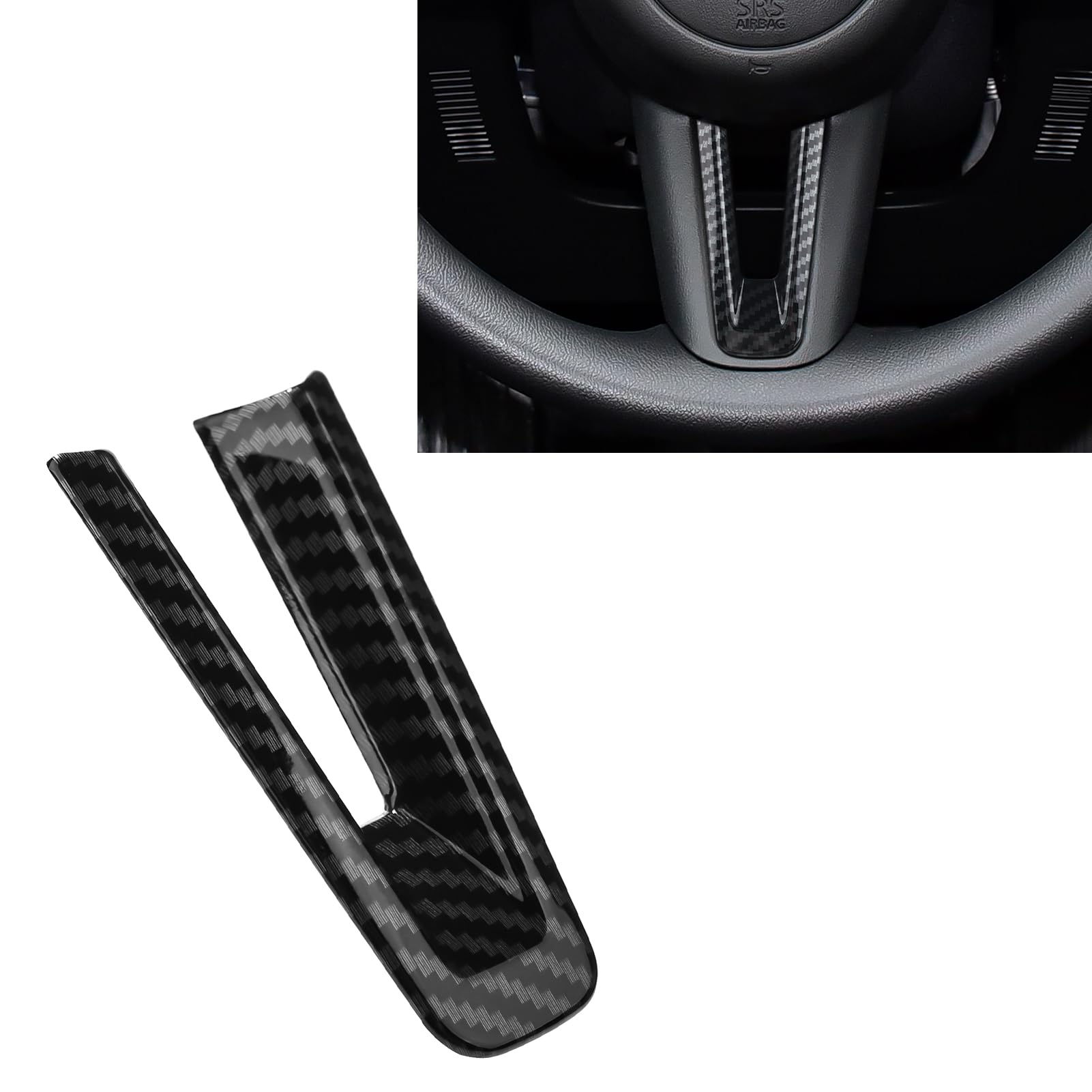 ANFOKAS Compatible with Mazda 3 CX-30 CX-50 Accessories Sporty Car Dashboard Center Consoles Cover Trim Interior Decoration Sticker -Carbon Fiber Style
