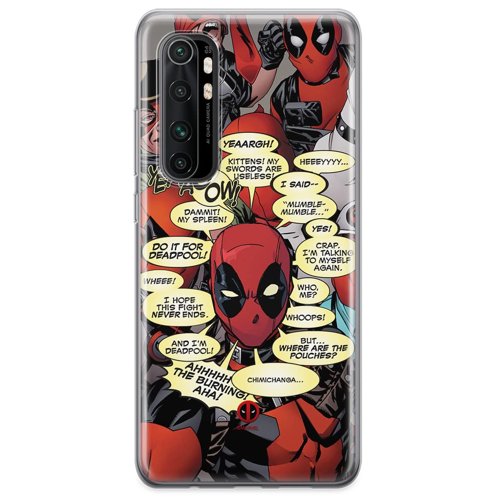 ERT GROUP mobile phone case for Xiaomi MI NOTE 10 Lite original and officially Licensed Marvel pattern Deadpool 008 optimally adapted to the shape of the mobile phone, case made of TPU