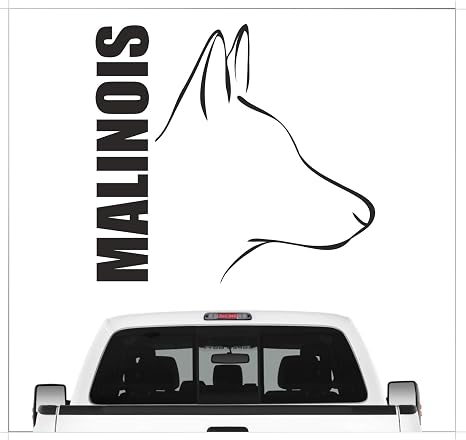 Siviwonder Auto Aufkleber Malinois Profil Hundeaufkleber Autoaufkleber Hund Folie Hundemotiv Wilsigns Black Amazon De Auto