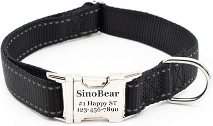Dog collar with address Clearance