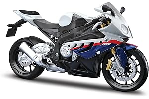 Maisto 1/12 BMW S1000Rr Motorcycle, White/Red/Blue Multi