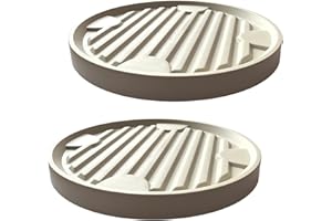Dcpes Plant Caddy with Hidden Wheels, 4 Invisible Caters, Rolling Plants Stand with Wheel Dolly, Wheeled Planter Roller Base, Indoor Pots Holder Tray Plants Pallet, 15.5Inch, Beige, 2Pack