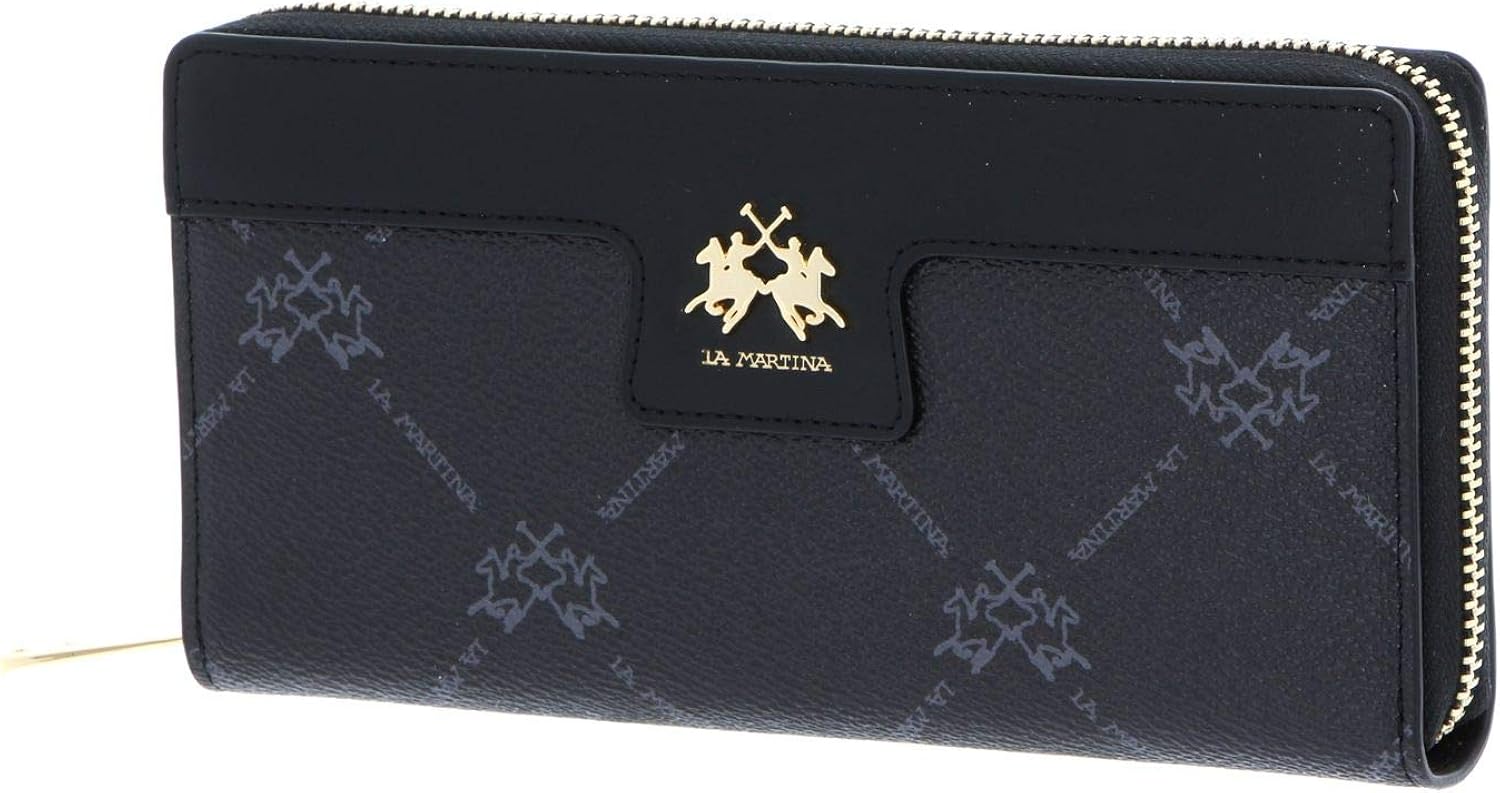 La Martina Monica Woman Wallet Charcoal Grey/Black: Amazon.es: Zapatos y complementos