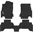 XINSHANGXIU Floor Mats for 2024 2025 Toyota Land Cruiser,TPE All Weather Protection Slush 1st & 2nd Row Floor Liners Black